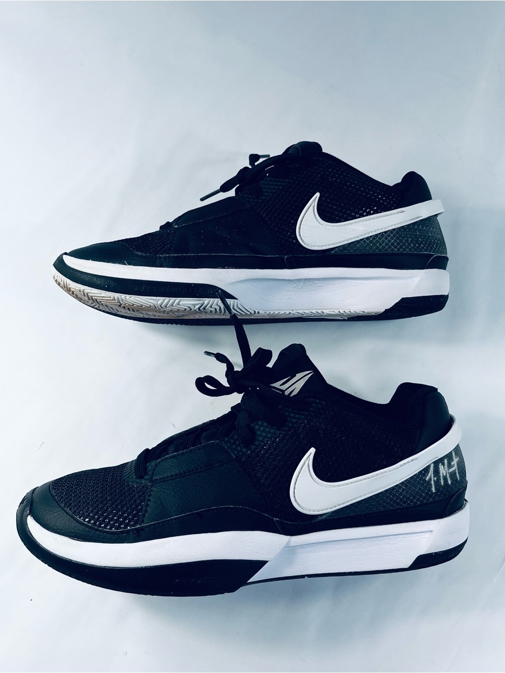 Nike JA1 TB Men’s Size:9.5 Black White Low-Top Basketball Shoes #FV1303-001